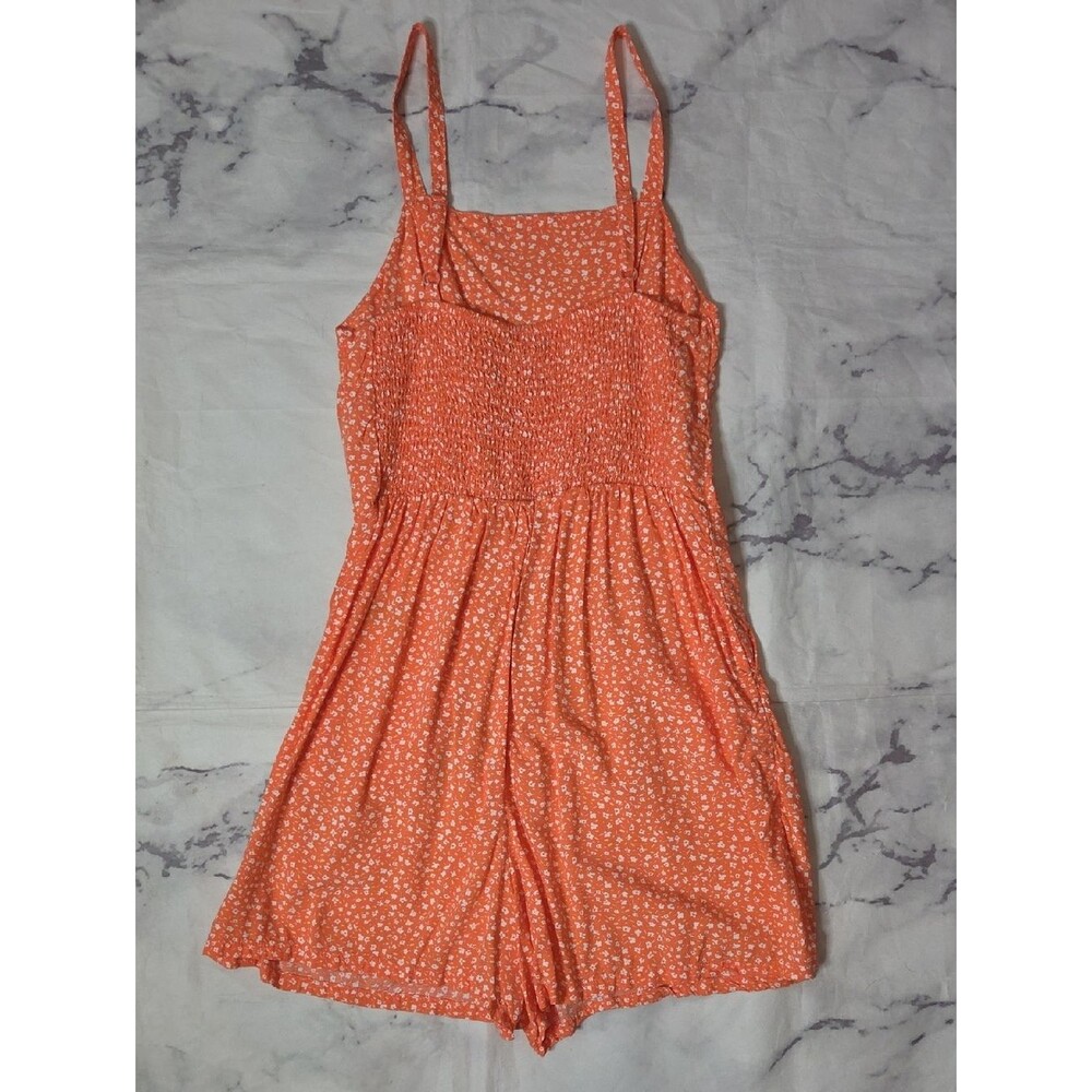 Old Navy Orange & White Floral Romper - Picture 6 of 7